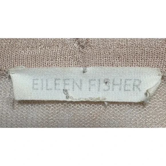 Eileen Fisher Cardigan Women Blush Open Front Asymmetric Cascade 41" Long - Picture 5 of 5